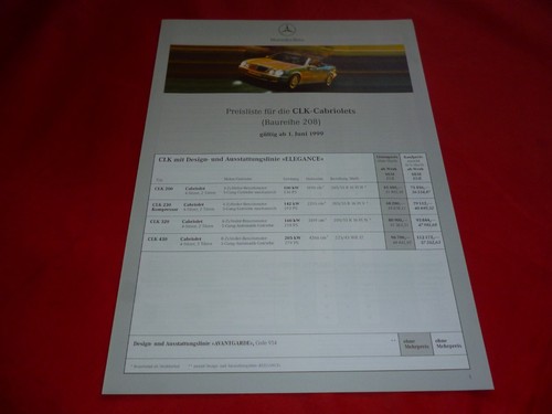 Mercedes a208 clk cabriolets - mercedes,